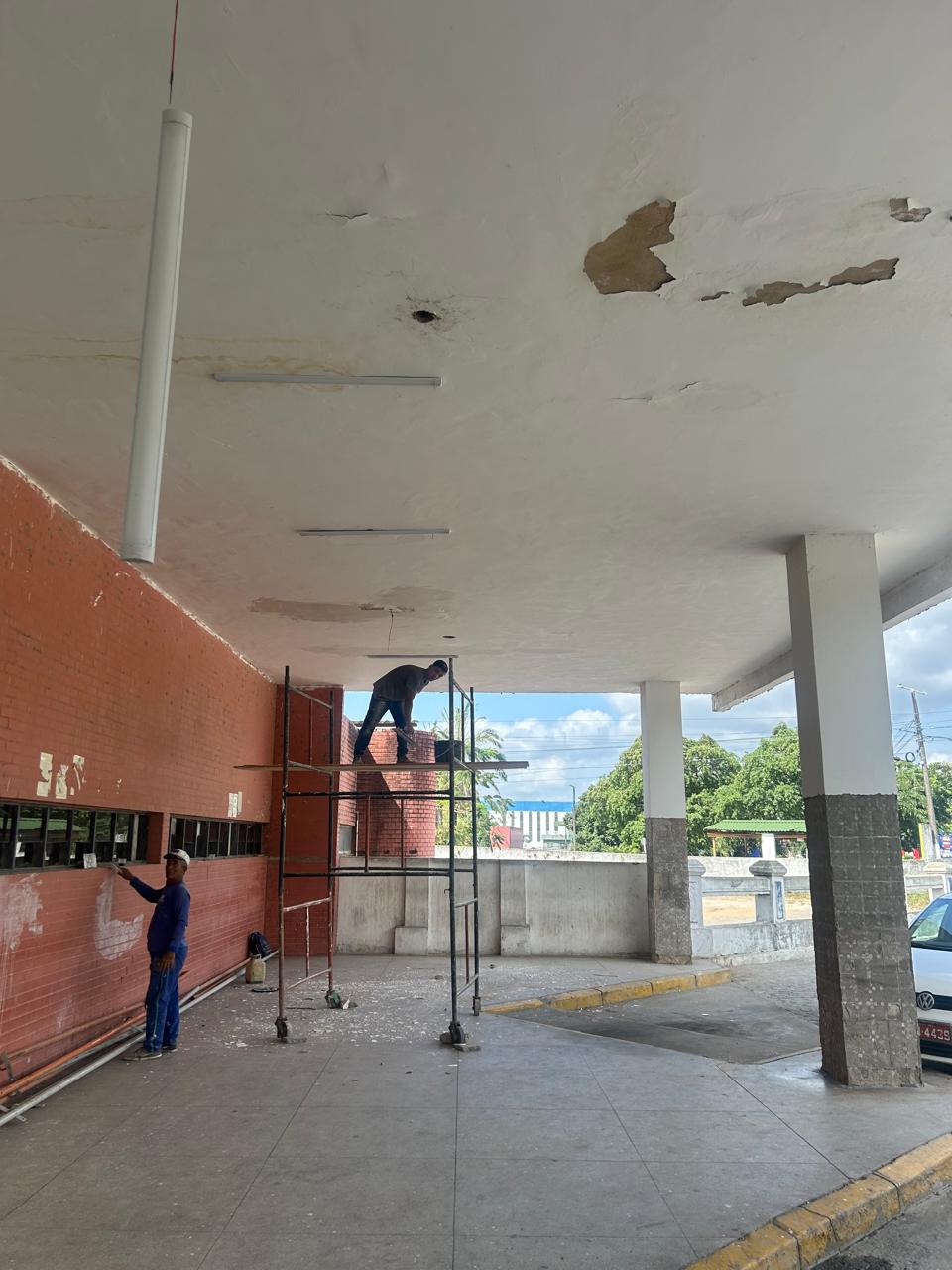 Terminal rodoviário em reforma