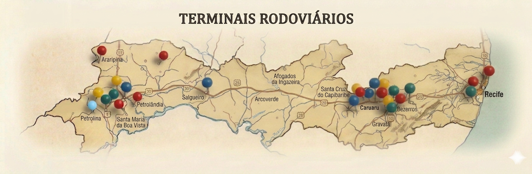 Mapa de Pernambuco