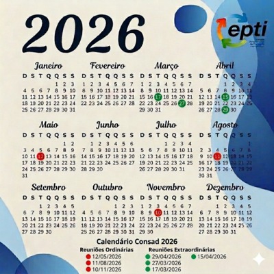 Calendário de Reuniões CONSAD 2026